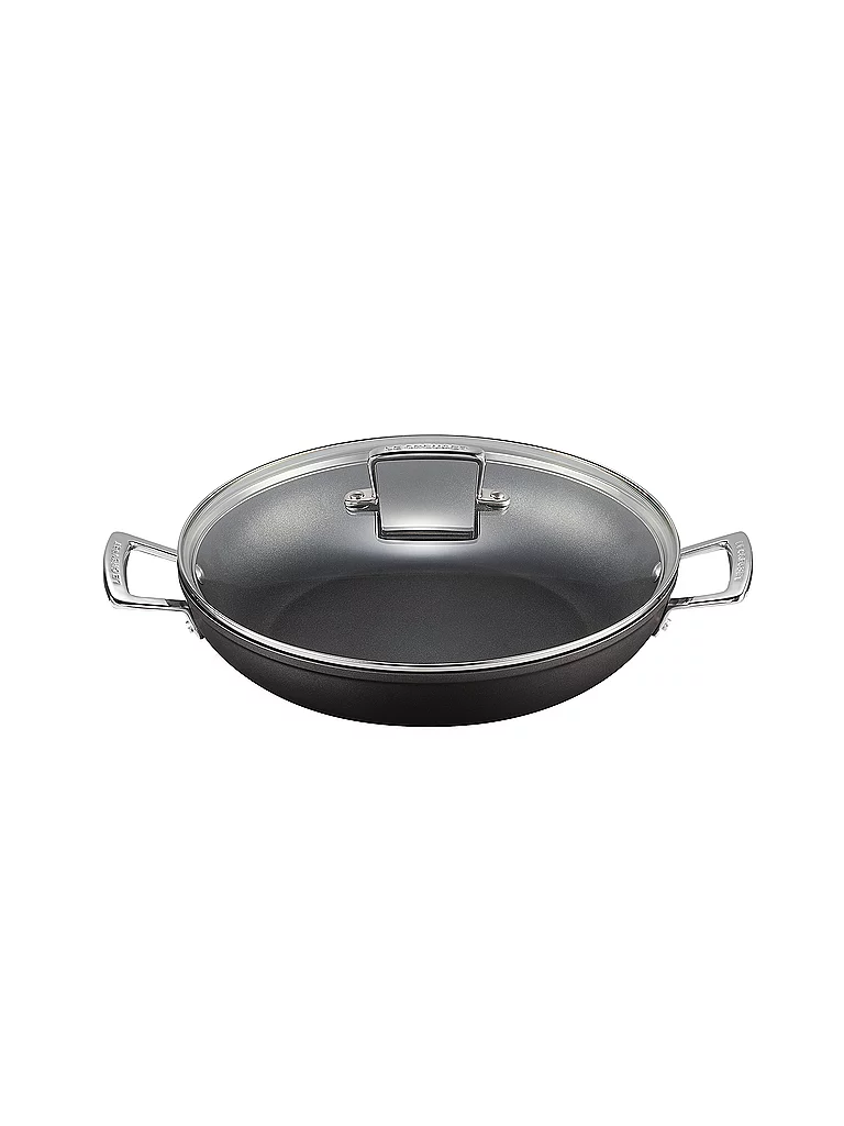 LE CREUSET Aluminium-Antihaft Profipfanne mit Glasdeckel 30cm Schwarz schwarz baby 3